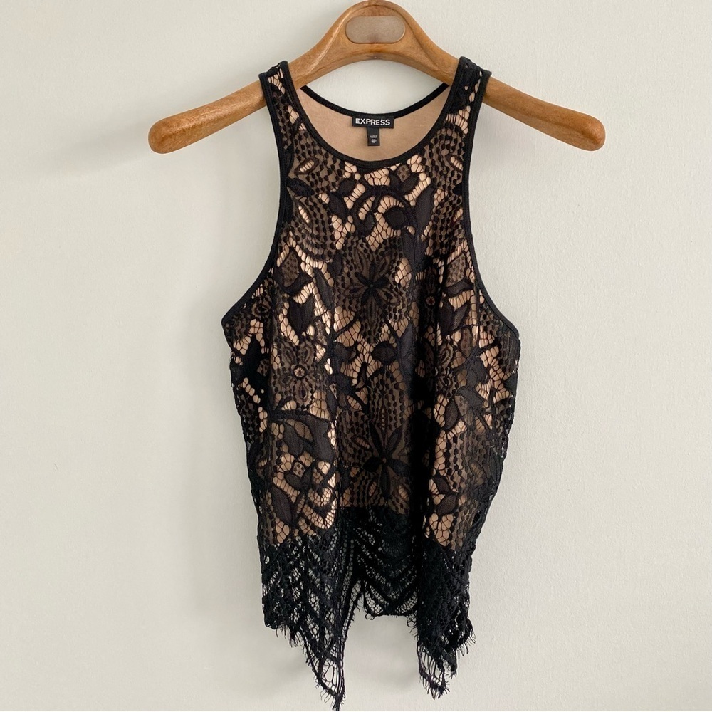 Express Black Lace Racerback Tank Size XS